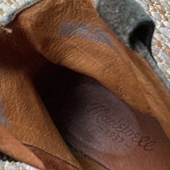 ♦️ MADEWELL ankle boot 6.5 Barnwood suede booties low heel mink olive moss - Picture 5 of 8